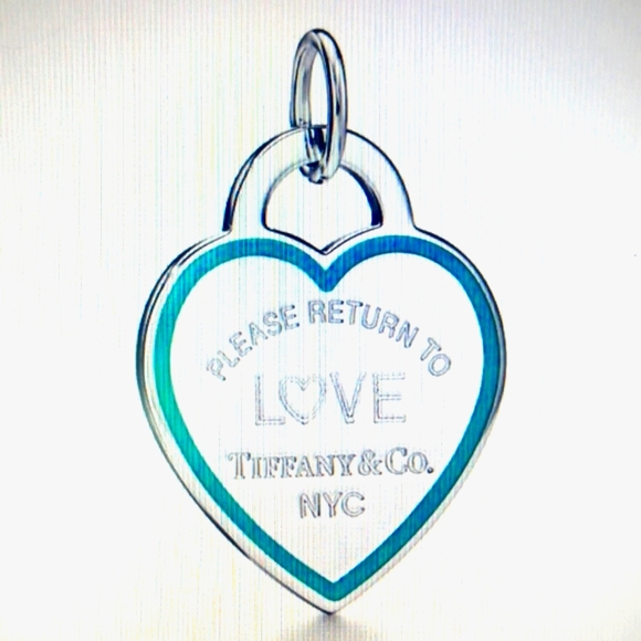 Tiffany & Co. Jewelry - New Heat Charm .in silver with Tiffany Blue 💙 Enamel, Large.